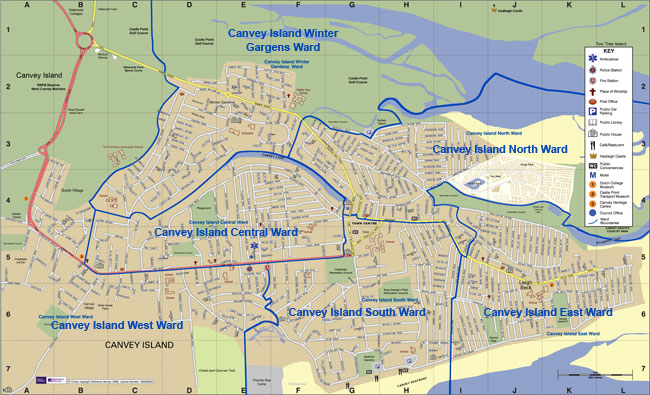 Canvey Island Ward Map